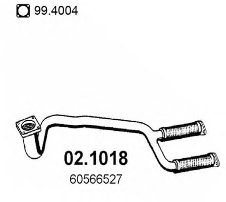 ASSO 02.1018 Exhaust Pipe